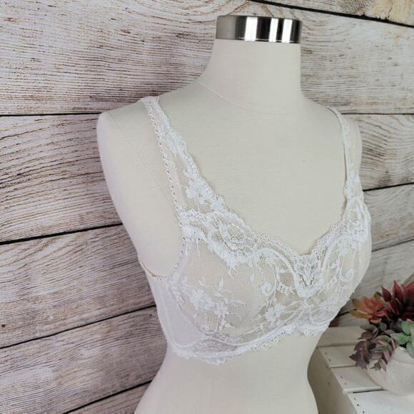 Victoria's Secret Dream Angels Lined Demi Lace Bra Ivory‎ 34A - Picture 7 of 9